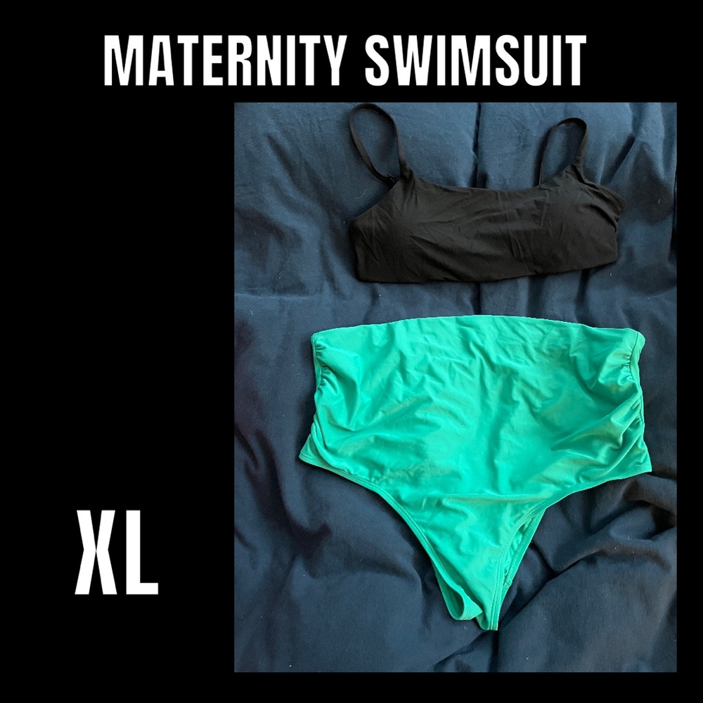 Maternity bikini over pump